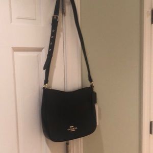 Black leather Coach shoulder bag